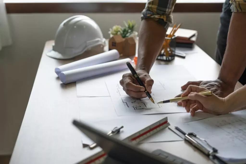 Architect Engineer Design Project Meeting Discussion Concept.